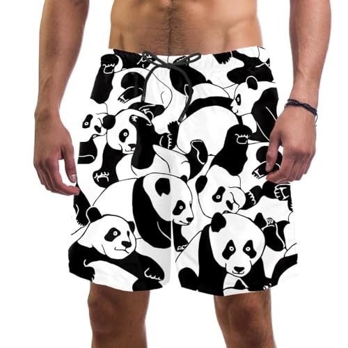 Maillot de bain séchage rapide panda pour homme short de plage fluide