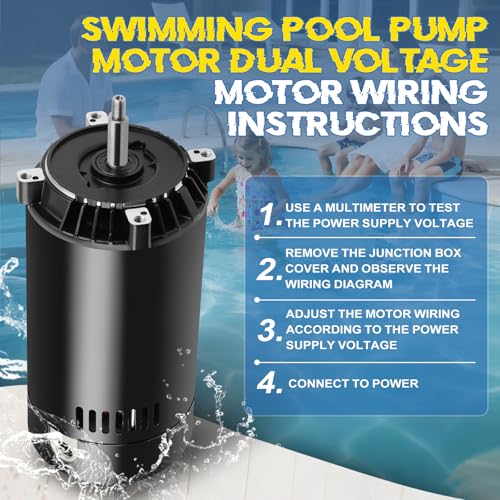 UST1152 Pool Pump Motor 1.5 HP 56J Frame Fit for Hayward SP2610X15 AST165 - Image 6