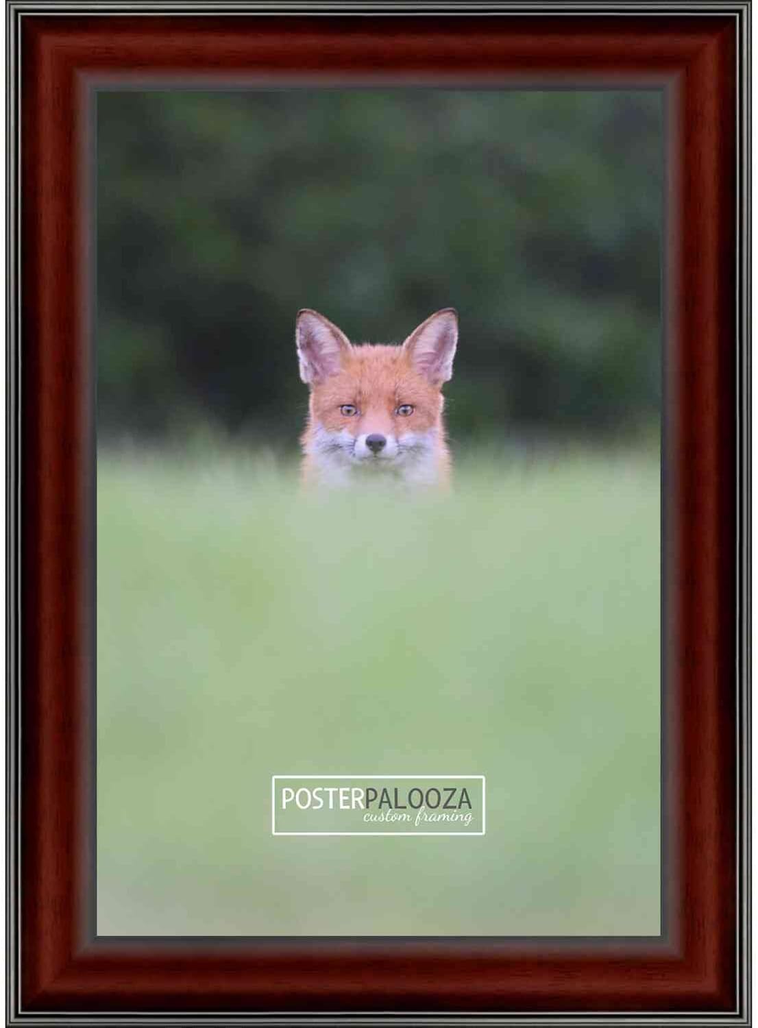Poster Palooza 3x4 Inch Traditional Walnut Complete Wood Picture Frame with UV Acrylic Plexiglass, Foam Board Backing & Hardware Included - 3x4 Inch Frame