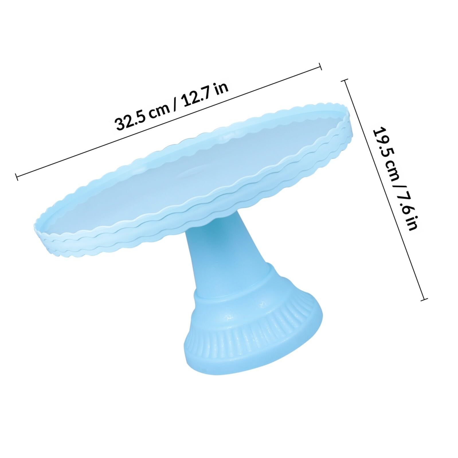 Tofficu Alzata per Torte da Festa 1 Pezzo in Plastica PP Blu