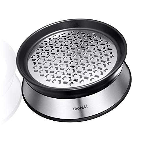 Moha Rotating Ginger Grater, 3.5" x 1.5", Stainless Steel Kitchen