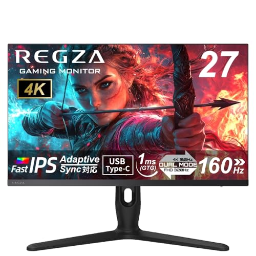Amazon.co.jp: REGZA ゲーミングモニター 27インチ 4K 160Hz/FHD 320Hz