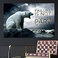 SIGNWIN Framed Canvas Wall Art Inspiring and Motivational Success Quote Graffiti & Street Art Famous People Pop Art Modern Urban Multicolor for Living Room, Bedroom, Office - 12x18 inches