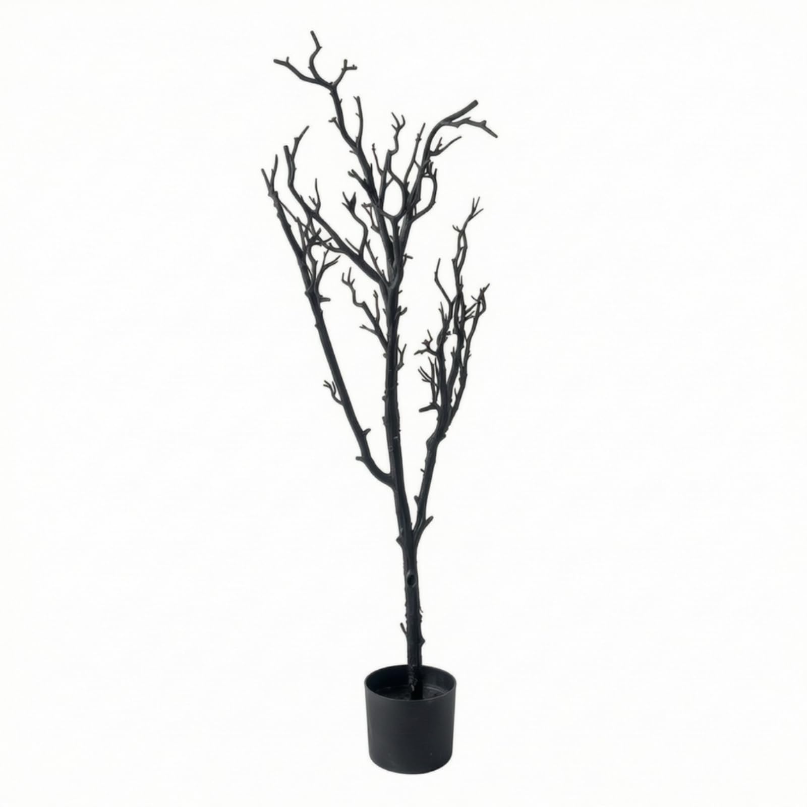 perfeclan Pot Artificial Decorativo sin Hojas de Ramas Diseño Sombrío de Otoño con Ramas Desnudas Base en Maceta para Mayor