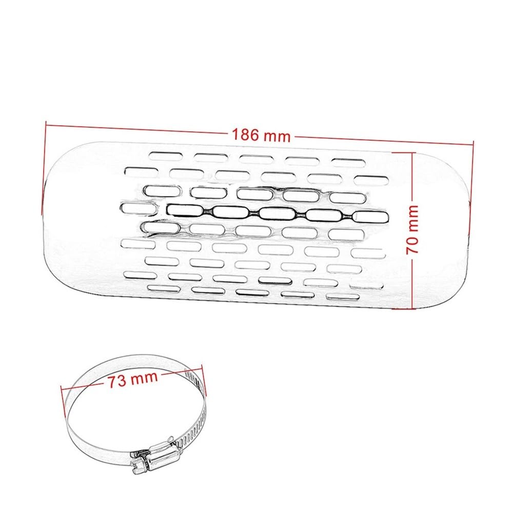 per Chopper per Cruiser per Moto Marmitta Tubo Copertura Scudo Termico(Color-S)
