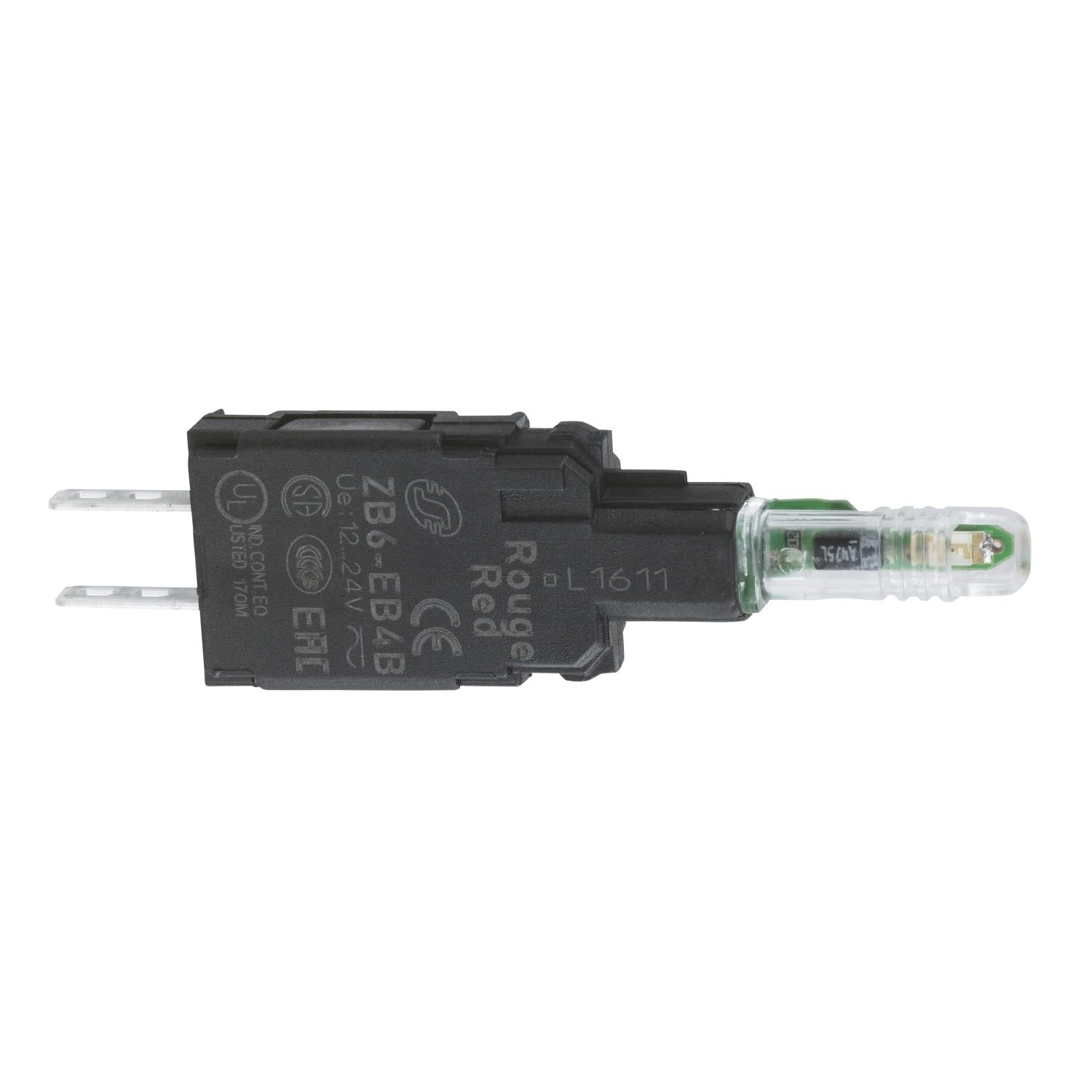 Schneider Electric ZB6EB6B Body Sub Assembly, Blue Light Block With Body/Fixing Collar With Integral Led 12.24V