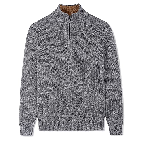 Image of Kid Nation Boys Sweater Cotton Quarter Zip Sweater Kids Cable Knit Pullover | Casual 1 /4 Zip Sweater for Child 3-14 Years (Previously Amazon Essentials)