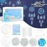 Moncolis 2400 Bügelperlen Schneeflocken Traumfänger 5mm Steckperlen mit Platten Zubehör in Organizerbox Weihnachten Geschenk für Kinder Basteln DIY
