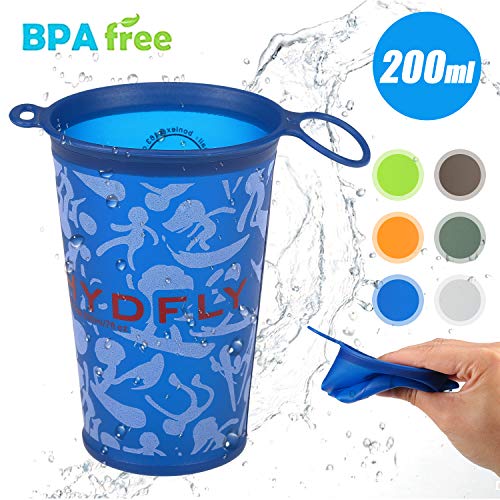 Copo macio, Gainty Copo de água macio dobrável 2 PCS 200ml para esportes ao ar livre, caminhada, cic
