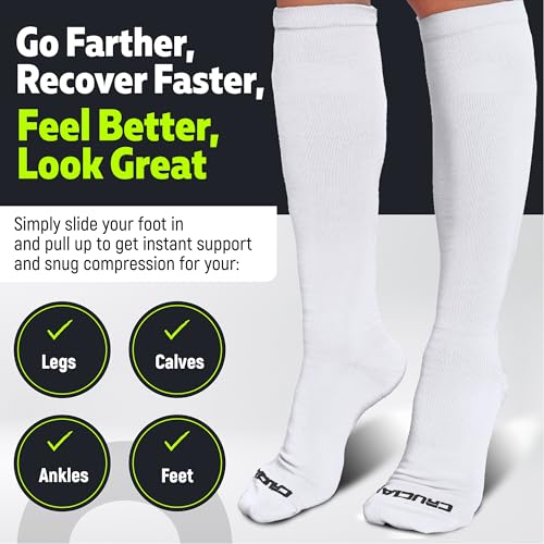Image of Crucial Compression Socks for Men & Women (20-30mmHg) Running, Athletic, Travel