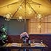 Firework Lights Led Copper Wire Starburst String Lights 8 Modes Battery Operated Fairy Lights with Remote,Wedding Christmas Decorative Hanging Lights for Party Patio Garden Decoration (4, Yellow)
