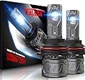 KATANA 9007 Bulbs, HB5 Fog Light 16000LM 70W 6500K Xenon White Extremely Super Bright Plug and Play Mini Size Halogen Replacement,Pack of 2