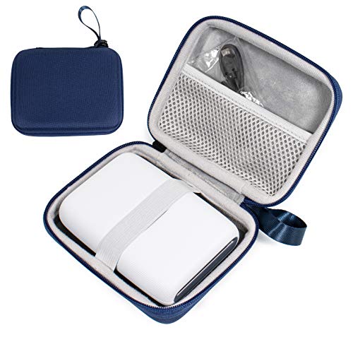 Alltravel Case for Fujifilm Instax Mini Link Smartphone Printer and instax Mini LiPlay, Canon Ivy CLIQ+2, CLIQ+, CLIQ2, CLIQ, mesh Pocket for Charge Cord and Printing Paper (Blue)