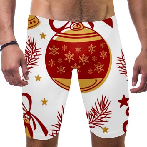 Traje de baño de Navidad de secado rápido para hombre con diseño deportivo de hojas
