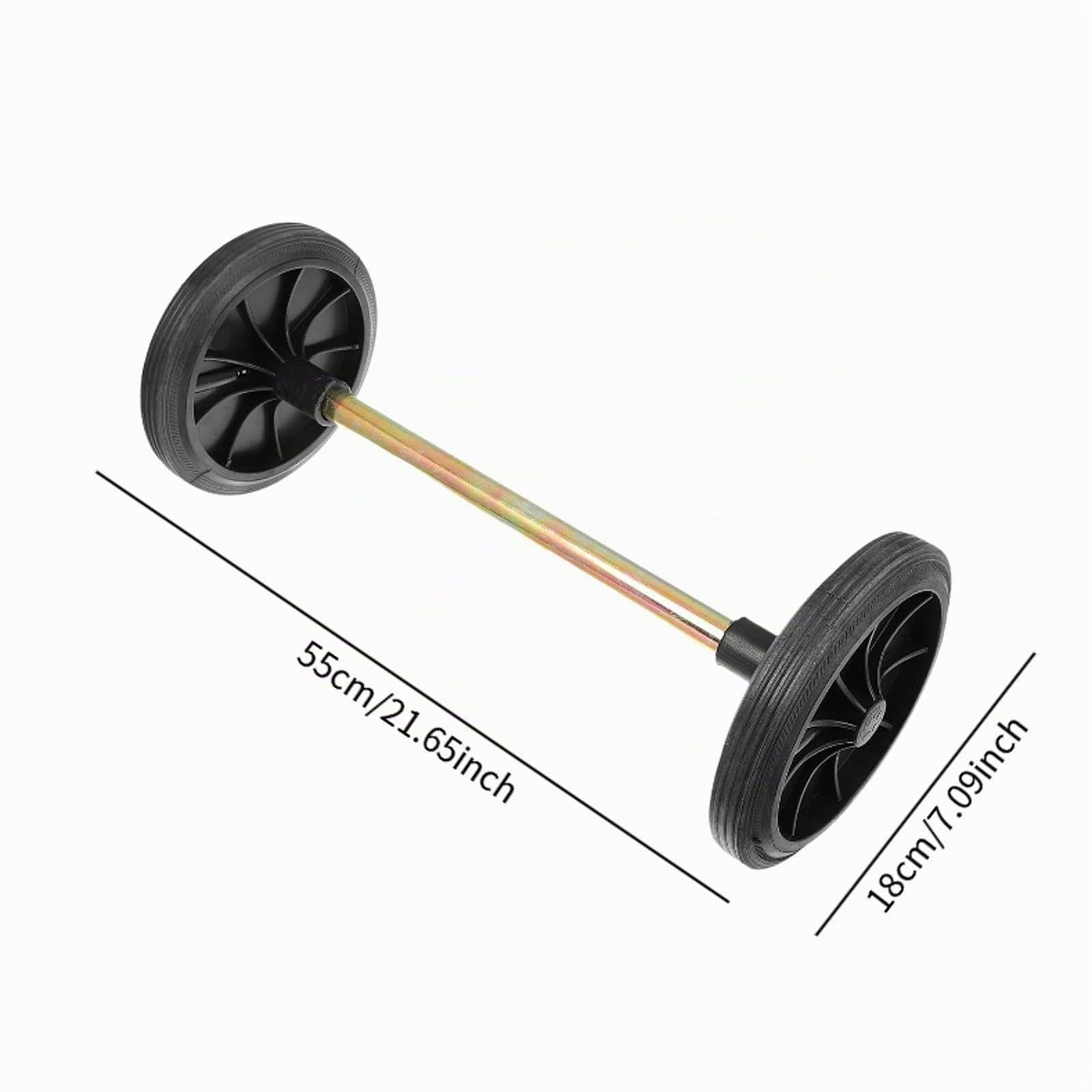 Milageto Roues de Chariot à Poubelle, Caster de Remplacement pour Conteneur, Longueur totale 55 cm