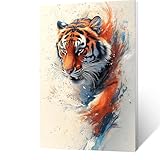 【EINFACH ZU MALEN】: Unser Ölgemälde auf Leinwand ist einfach zu verwenden. Sie müssen nur die Zahlen der Farbe und die Figuren auf der Leinwand aufeinander abstimmen, um die Farbe auszumalen. Und folgen Sie den Anweisungen, malen Sie nach Farbnummern und beenden Sie eins nach dem anderen.