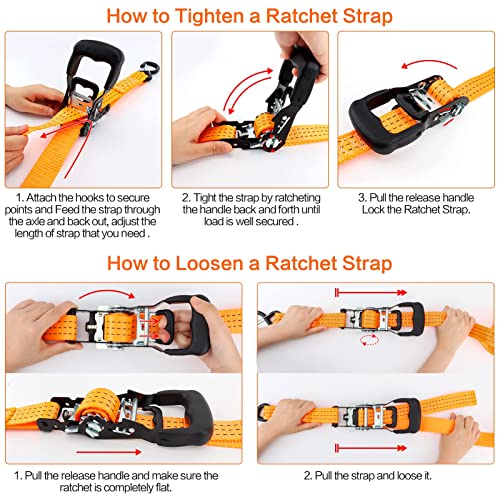 Jet Ski Ratchet Strap,3 Point Tie Down Strap 1.5 Inches X 10 Feet, Super Sturdy Tie Downs For Jet Skis, Seadoo, Waverunner,Pwc,3000 Lbs Break Strength,S Hooks With Safety Clip #TOP5