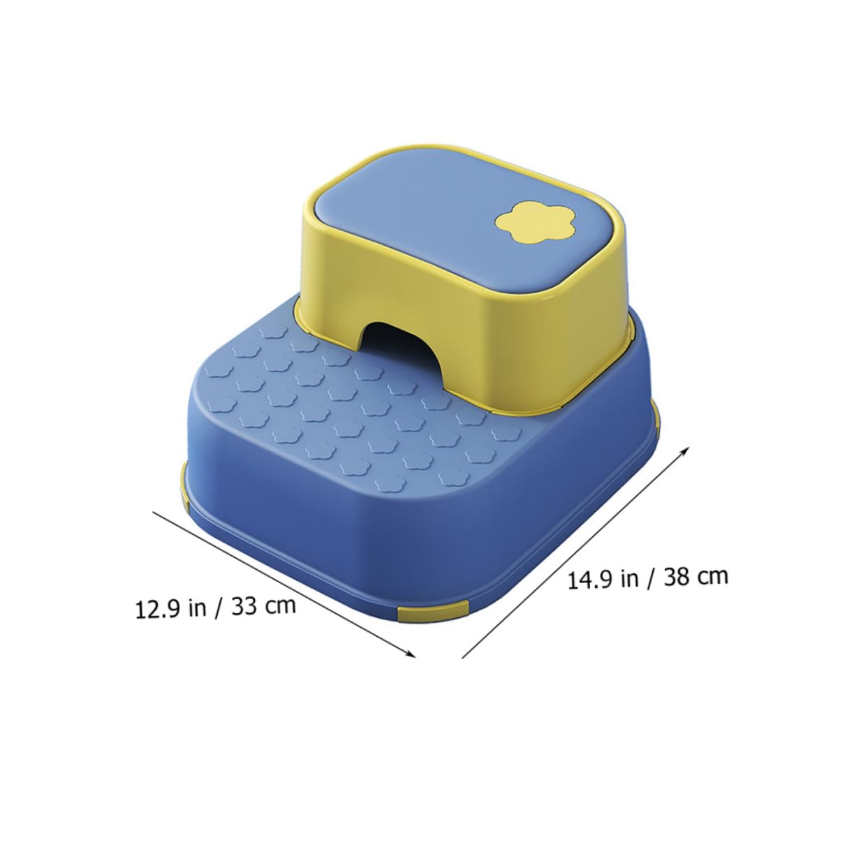 Taburete de Dos Escalones para Niños Pequeños de Material PP Superficie Antideslizante y Diseño Práctico Adecuado para Baño y Reposapiés Diario