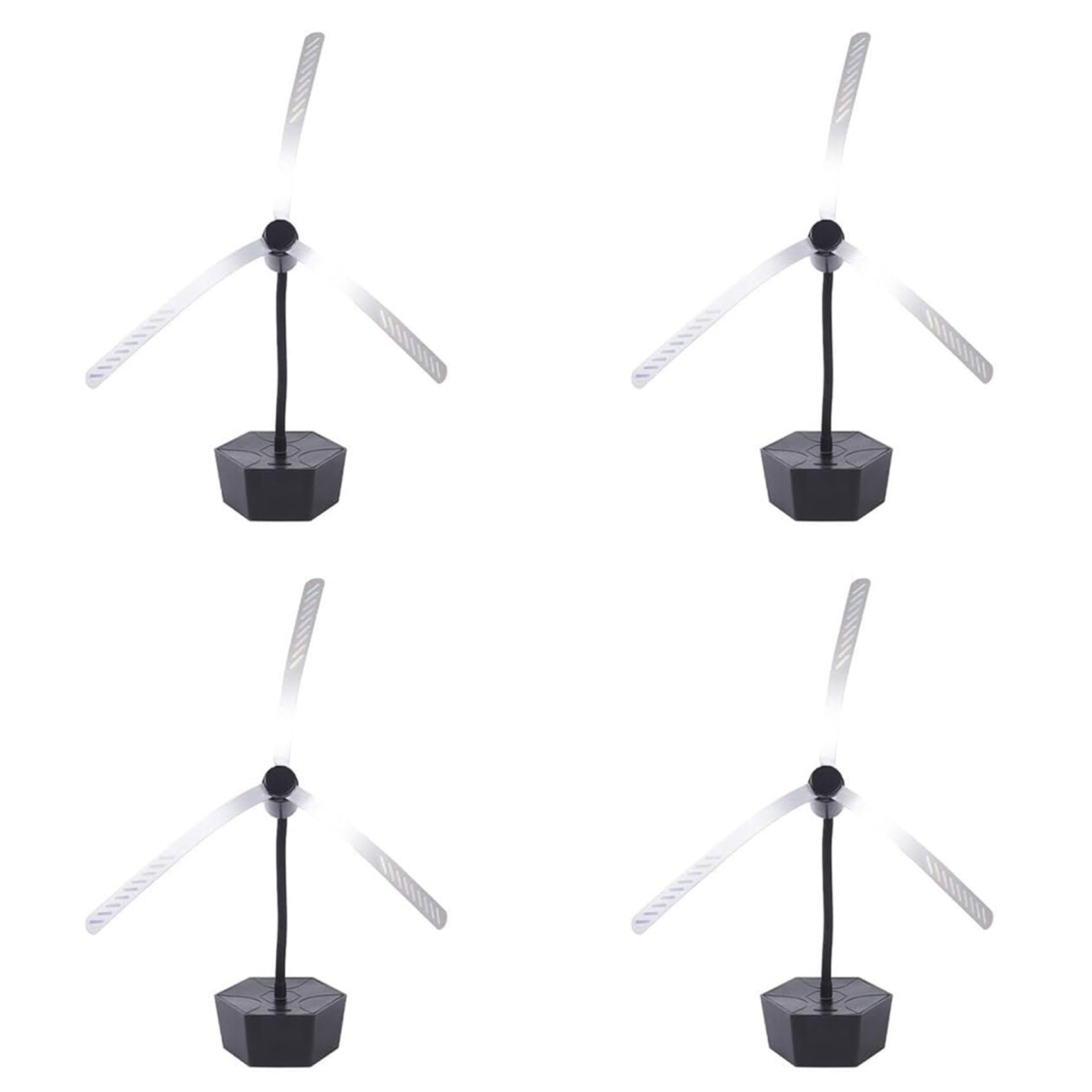 Aundhegrtt 4X Fly Fans for Tables Rechargeable Fly Fans for Food Keep Flies Away Flexible Fly Repellent Fans for Outdoor Table Top