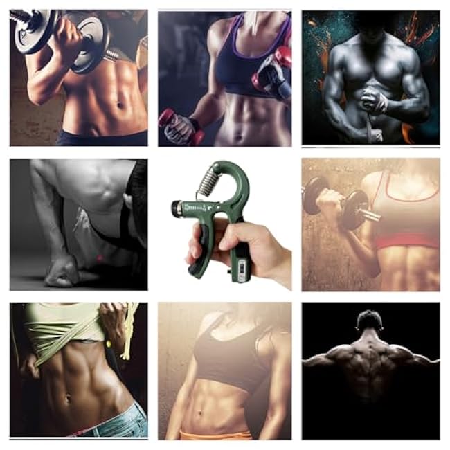 Hand Grip Strength Trainer for Muscle Building with Counter, Adjustable Resistance 10-130 lbs, Wrist Forearm strengthener Finger strengthener