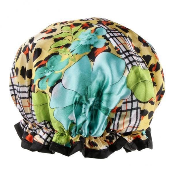 Bnf® 6xWaterproof Women Shower Caps Bathing Bath Hat Elastic Hair Cover Head Cap #4 Health & Beauty Hair Care & Styling Shower Caps-image-9
