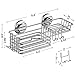 LEVERLOC Shower Caddy Suction Cup, Shelves for Inside with Hooks & Soap Holder Toothbrush Holder, NO-Drilling Bathroom Organizer, Rustproof Holder Storage, Silver