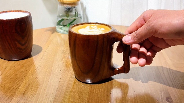 Taza de madera artesanal 9.3 onzas para bebidas miniatura 7