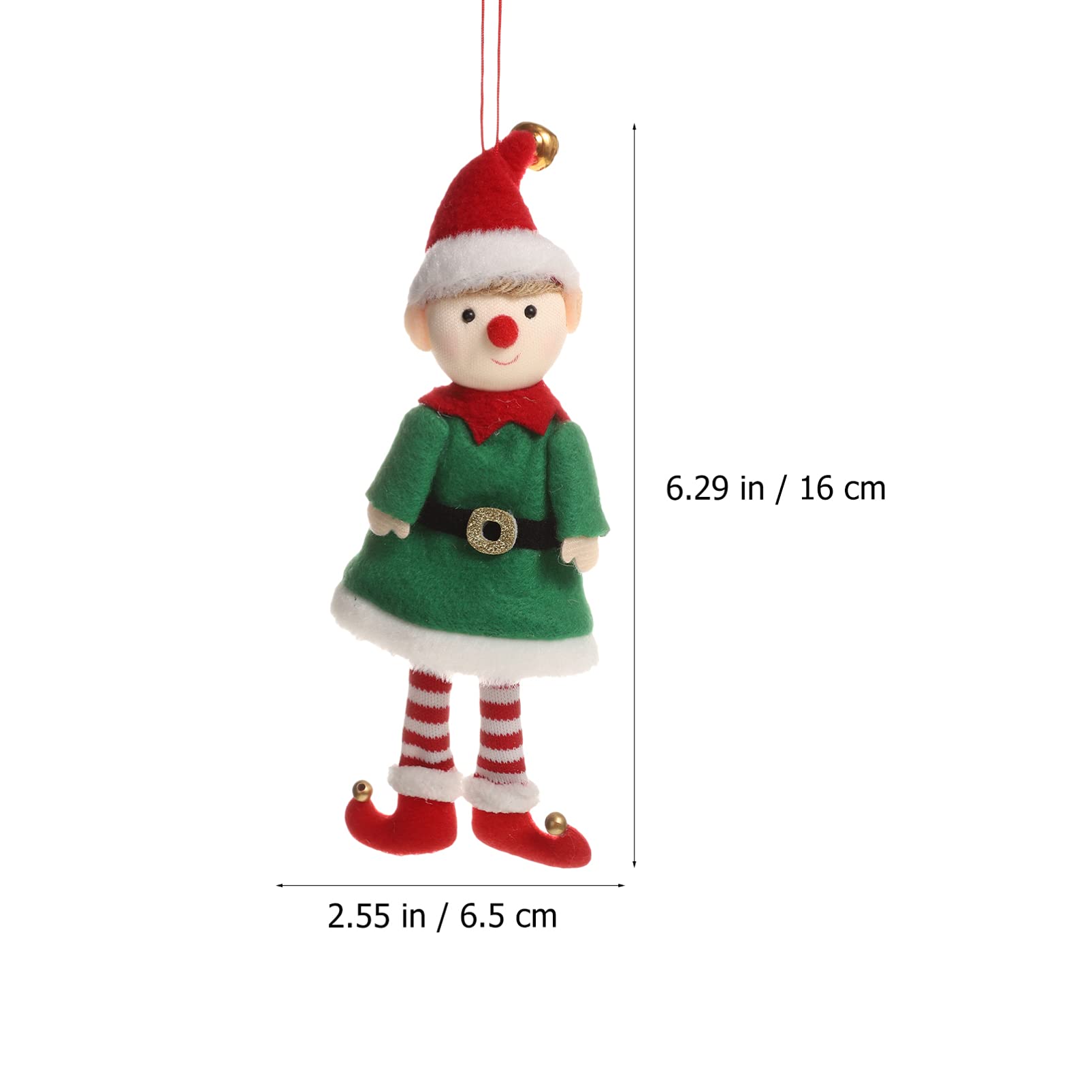 ABOOFAN 5 Pièces Pendentif Sapin de Noël vêtements de poupée Peluche Decoration Noel Decoration vitrine Noel Decor Noel décor de poupée Pendentif poupée de noël Coton Green