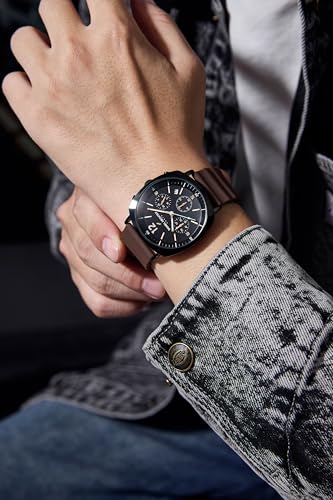 Image of Daniel Hechter Paris Cluny Collection Multifunction Watch for Men with Round Dial, Date Display Function, Quartz Movement and Wavy Pattern Silicon Strap - DHM1019