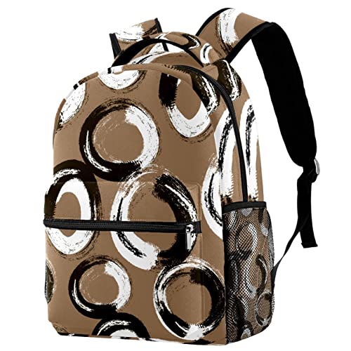 Sac à dos de voyage ergonomique porte-bouteille motif cercles