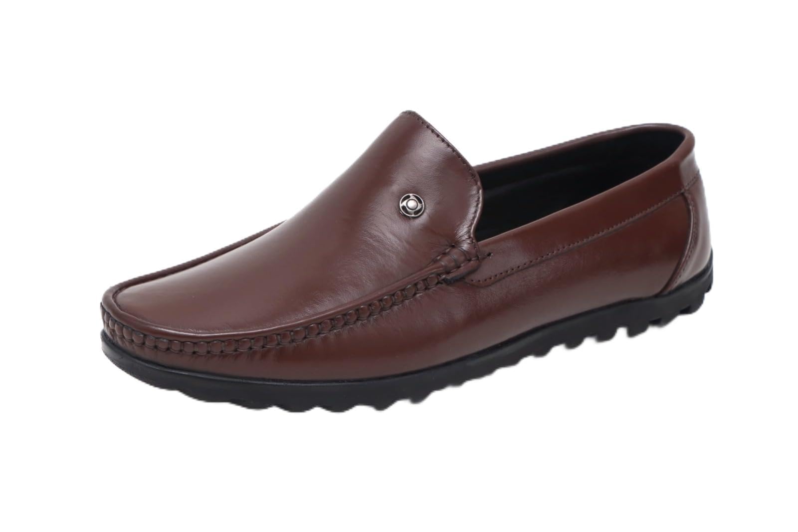 Heels County Brown Pure Genuine Leather Men Loafer Shoes - 08 UK (B0CQYQ7XT9) Amazon Price History, Amazon Price Tracker