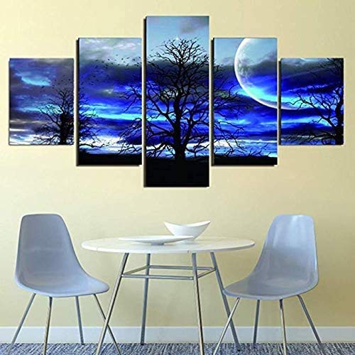 Railonch 5Pack Large Diamond Painting By Number Kit, Starry Sky Full Drill Embroidery Cross Stitch Arts Craft Wall Decor 35X15.7Inch #TOP1