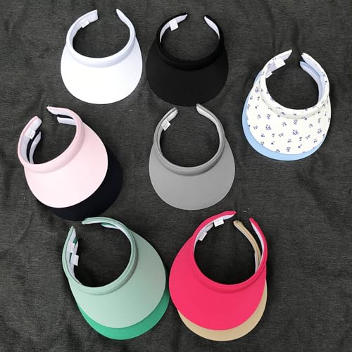 Image of 3 Pack Sports Sun Visor Hat Women Men Adjustable Clip On Visors Outdoor Golf Beach Cap