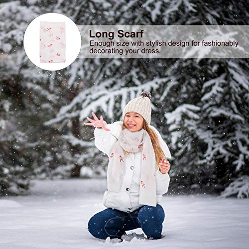 KESYOO LenÃ§o Feminino de Natal Branco Boneco de Neve Xale Macio Quente para O Inverno LenÃ§o Elegan