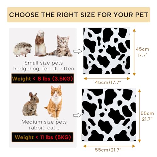 Image of KEYIDE Self-Adherent Cat Grooming Wrap for Cutting Nails, Fabric Calming Cat Bag for Nail Clipping, Teeth Care, Ear Cleaning Anti-Scratch Anti-Escape Burrito Wrap 22 inchx22 inch Within 11lbs