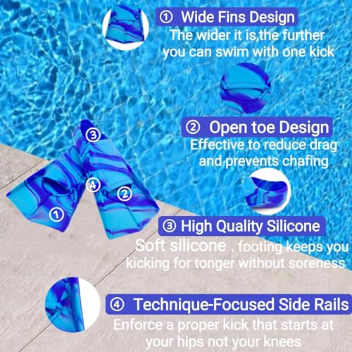 Comfortable Flexible Silicone Training Fins for Snorkeling & Swimming - image 7