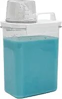 Oikos - Porta Sabão em Pó 1,8L Transparente com Copo Dosador e Trava