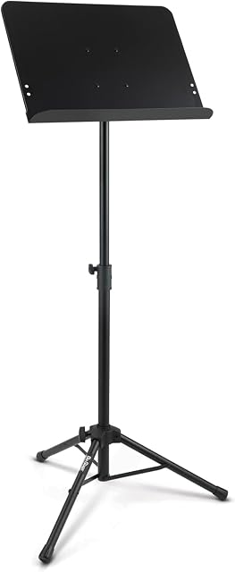 OnStage SM7211 Professional Folding Orchestral Music Stand, Black