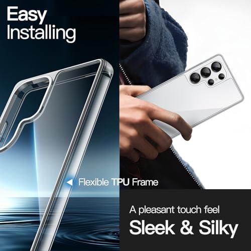 Image of JETech Cover Case for Samsung Galaxy S25 Ultra 5G, Non-Yellowing Shockproof Bumper Protective Phone Cover, Anti-Scratch Hard PC Back (Clear)