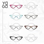 Yogo Vision Verres de lecture Blue Light Bloquer les lunettes de chat Lecteurs informatiques Anti Eyestrain pour les femmes 4 Pk