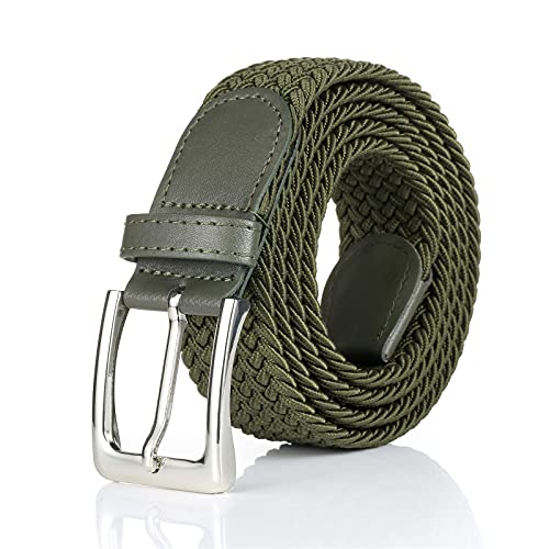 Image of Elastic Braided Belt, 1 3 /8 inch, Woven Stretch Belt for Golf Casual Jeans Shorts Pants