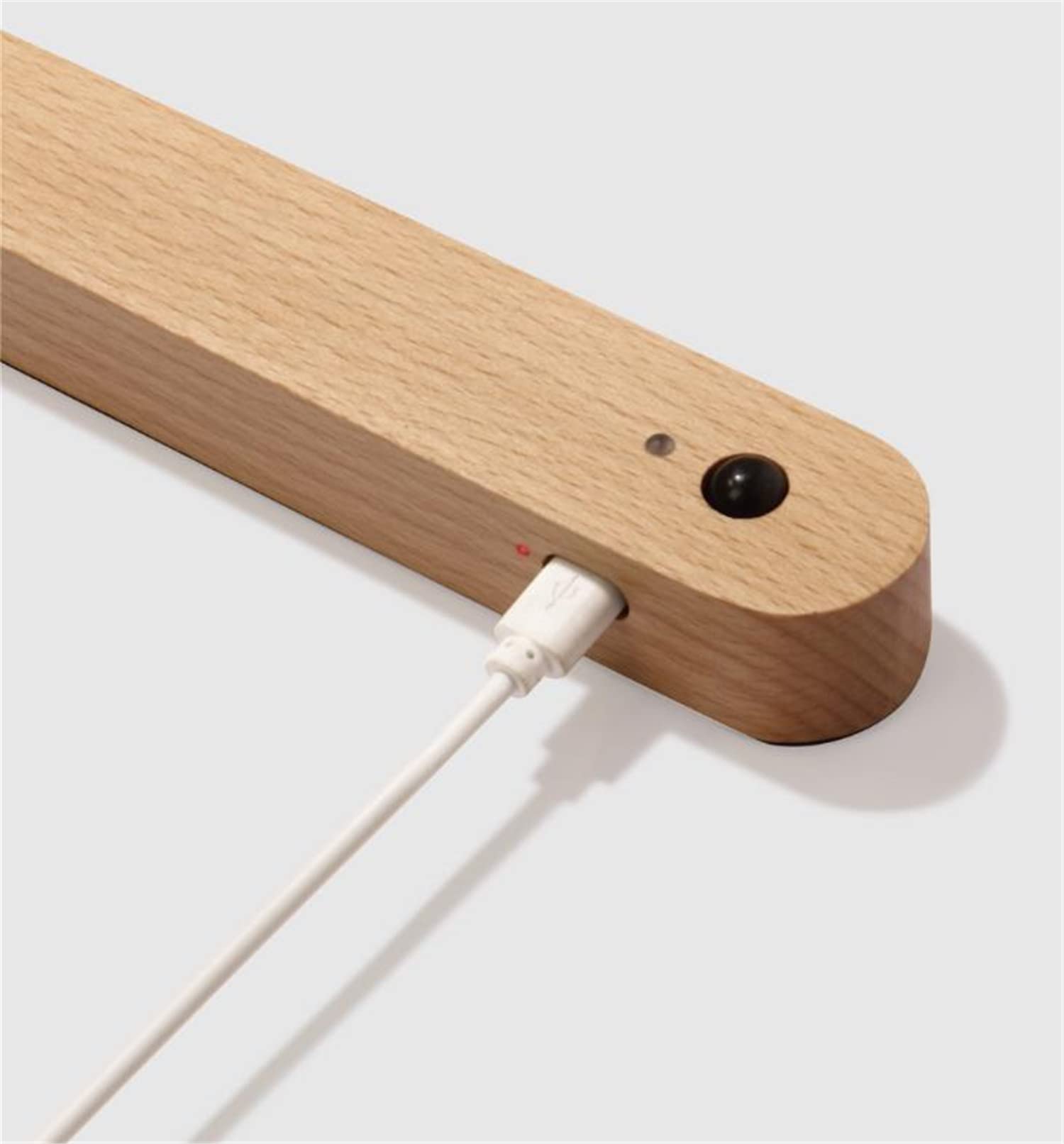 Luz Nocturna con Sensor de Movimiento, luz de Lectura magnética de Madera Recargable por USB, Apliques de Pared LED, lámparas para habitación de niños, Cama, hogar y Oficina