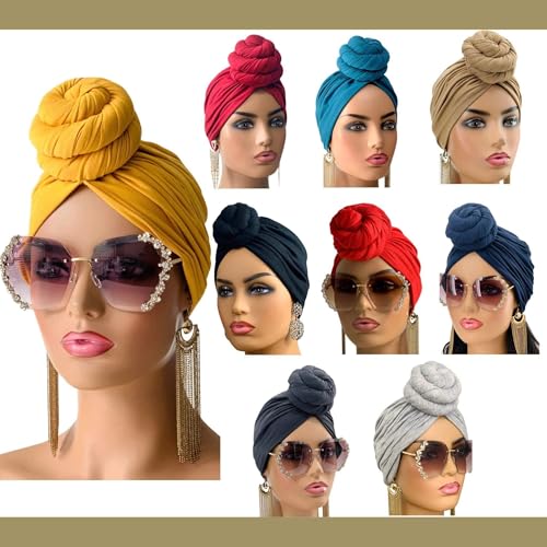 Bun Pre-Tied Turban | Pretied Head Wraps For Chemo | Hair Loss Cover | Alopecia Scarfs2