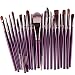 Misaky 20 Pieces Makeup Brush Set Professional Face Eye Shadow Eyeliner Foundation Blush Lip Makeup Brushes Powder Liquid Cream Cosmetics Blending Brush Tool (Purple)