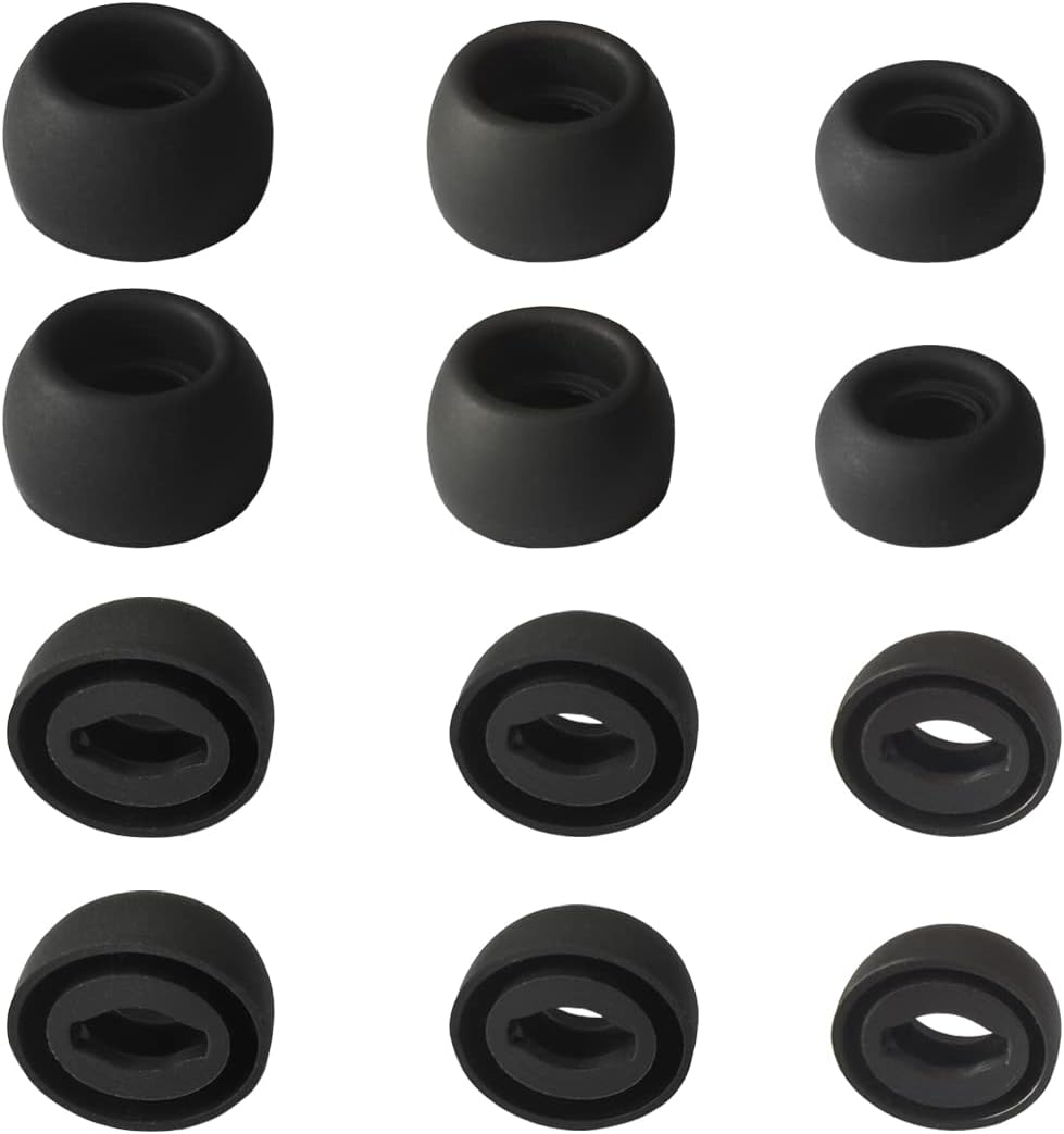 Silicone Ear Tips for Galaxy Buds Pro Replacement Earbuds Tips for Galaxy Buds Pro Earbuds 6 Pairs LMS Black