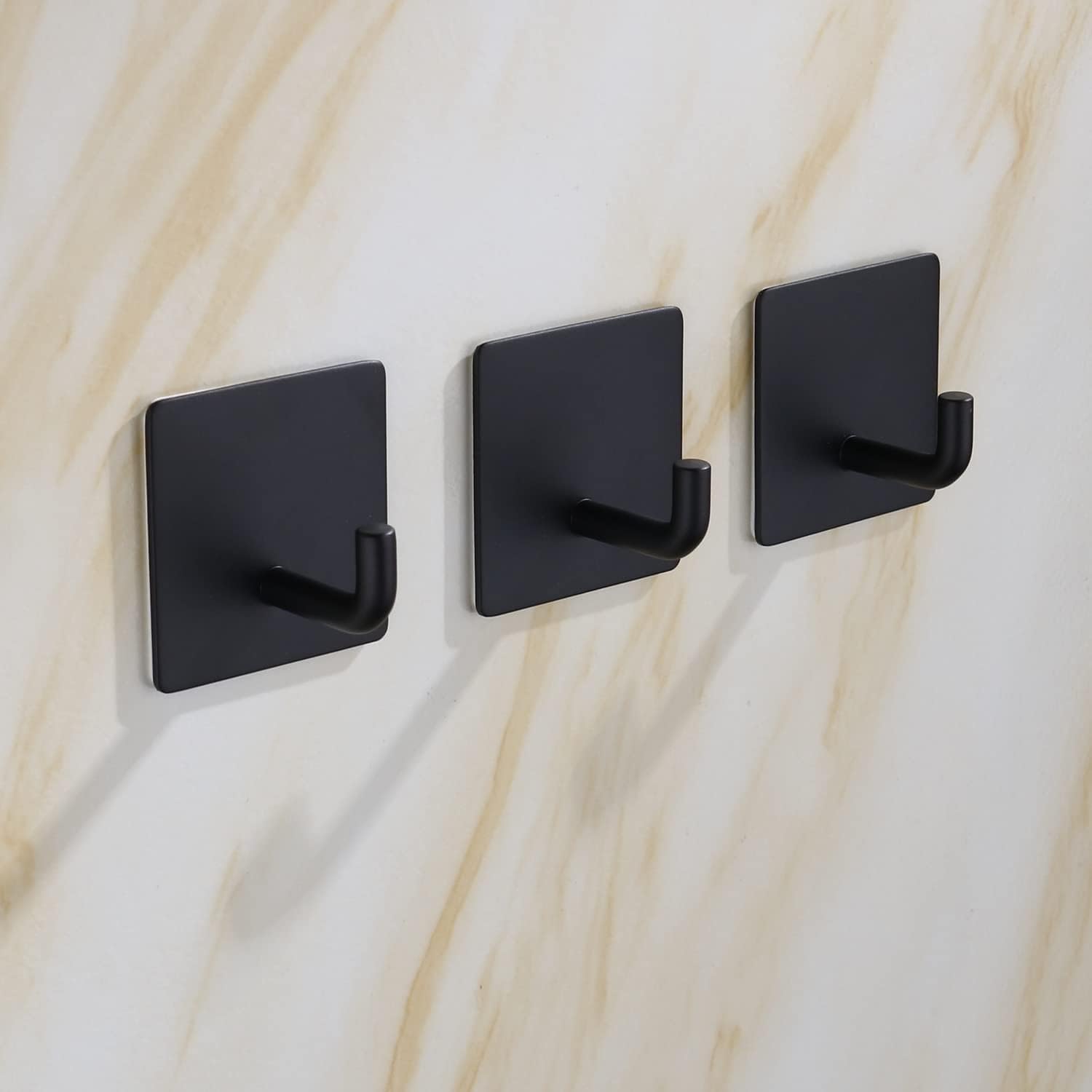 10pcs Nail-free Stainless Steel Self-adhesive Kitchen Bathroom Storage Hook Home Decoration Rack