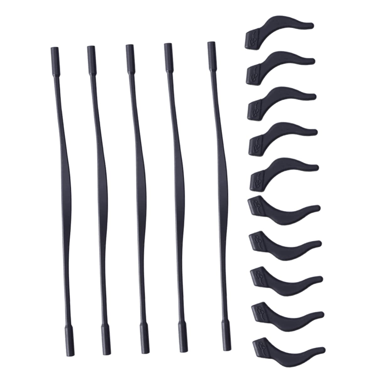 IWOWHERO 5 Sets Boys and Girls Glasses Accessories Anti-slip Eyeglass Hooks Eyeglass Strap for Children Temple Tips and Ear Hook Case