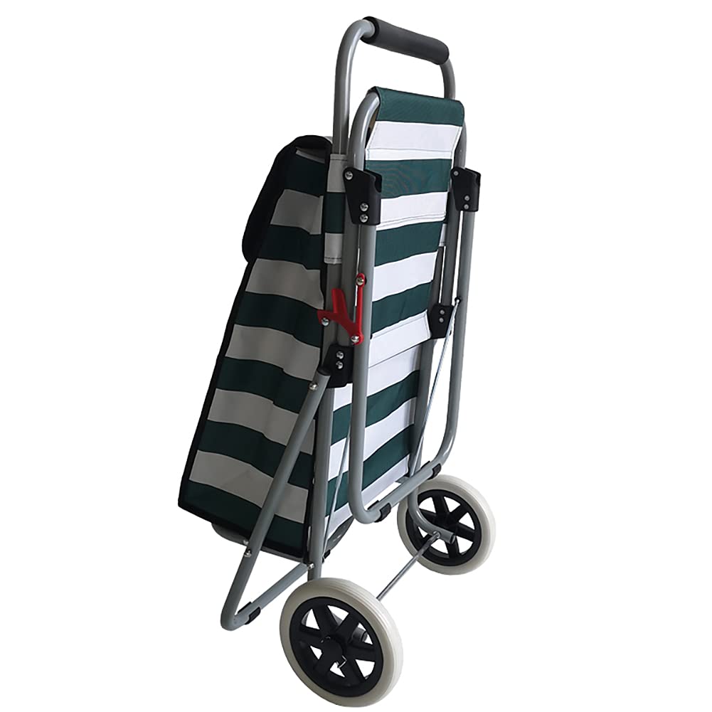 SHOPPING TROLLEY Einkaufswagen mit Sitz Trolley-Tasche Stahlkarren 2 große Räder Einkaufsroller Schwerlast Faltbar Abnehmbar Alten Wasserdicht Einkaufstrolley Reisen Picknick