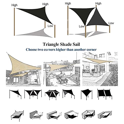 Voile d'ombrage triangulaire de qualité supérieure pour piscine