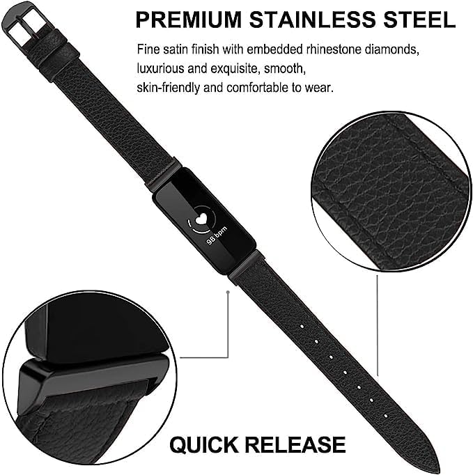 Miniatura 4 de Bandas compatibles con Inspire 3 mujeres y hombres, accesorios de cuero, correa de muñeca compatible con Inspire 3 (Inspire 3, negronegro)
